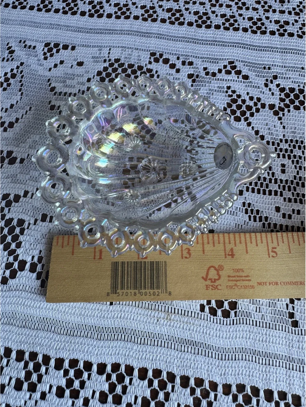 Fenton Art Glass 95th Anniversary Iridescent Shell Dish